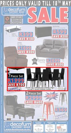 Decofurn Cape Town : Sale (Valid until 18 May 2014), page 1