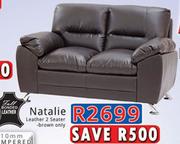 Natalie Leather 2 Seater(Brown Only)
