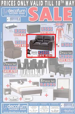 Decofurn Johannesburg : Sale (Valid until 18 May 2014), page 1