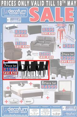 Decofurn Johannesburg : Sale (Valid until 18 May 2014), page 1