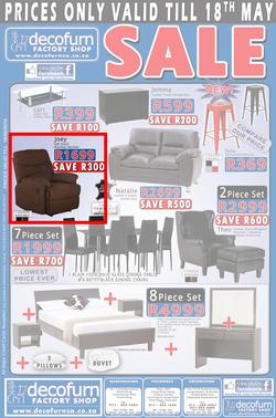 Decofurn Johannesburg : Sale (Valid until 18 May 2014), page 1