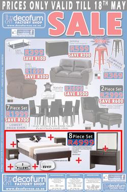 Decofurn Johannesburg : Sale (Valid until 18 May 2014), page 1