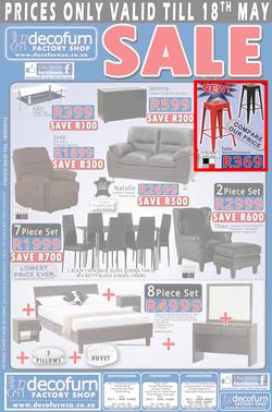 Decofurn Johannesburg : Sale (Valid until 18 May 2014), page 1