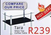Tara Glass Top Coffee Table