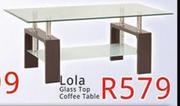 Lola Glass Top Coffee Table