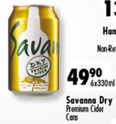 Savanna Dry Premium Cider Cans-6x330Ml