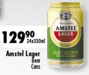Amstel Lager Beer Cans-24x330Ml
