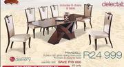 Prandeli 9 Piece Glass Dining Room Suite
