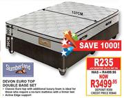 Slumberland 137cm Devon Euro Top Double Base Set