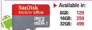 Sandisk 8GB Mobile Ultra Micro SD Card-Each