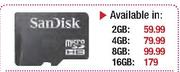Sandisk 2GB Micro SD Card-Each