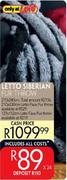 Letto Siberian Fur Throw 210x240cm