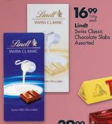 Lindt Swiss Classic Chocolate Slabs-100Gm Each