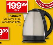 Platinum Vlekvrye Staal Koordlose Ketel-1.7L Each