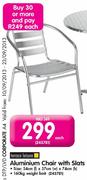 Terrace Leisure Aluminium Chair With Slats-Each