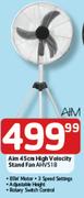 Aim 45Cm High Velocity Stand Fan(AHVS18)