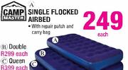 Camp Master Single Flocked Airbed-Each