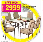 Mainstays 7 Piece Outdoor Dining Set-Per Set