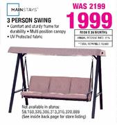 Mainstays 3 Person Swing