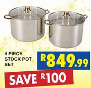 4 Piece Stock Pot Set