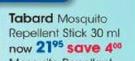 Tabard Mosquito Repellent Stick-30ml Each
