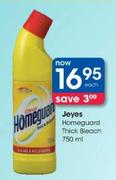 Jeyes Homeguard Thick Bleach-750ml Each