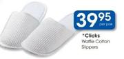 Clicks Waffle Cotton Slippers-Per Pair