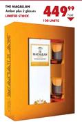 The Macallan Amber Plus 2 Glasses-750ml