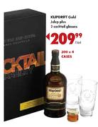 Klipdrift Gold Jelup Plus 2 Cocktail Glasses-750ml