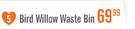 Bird Willow Waste Bin