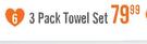 3 pack Towel Set
