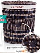 Bird Willow Laundry Basket Large