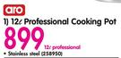Aro 12L Stainless Steel Professional Cooking Pot