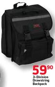 3-Division Drawstring Backpack