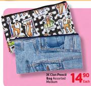 JK Clan Pencil Bag Assorted Medium-Each
