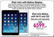 Apple 16GB iPad Mini Retina With Wi-Fi And 3G