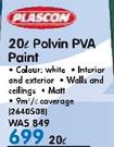Plascon 20L Polvin PVA Paint