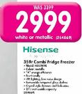 Hisense 359Ltr Metallic Combi Fridge Freezer H359BME