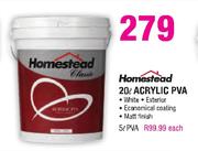 Homestead 20L Acrylic PVA-Each