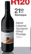Namaqua Merlot,Cabernet Sauvignnon,Shiraz,Pinotage-750ml Each
