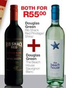 Douglas Green Rib Shack Red Pinotage/Shiraz + The Beach House Sauvignon Blanc