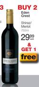 Eden Crest Shiraz Or Merlot-750ml