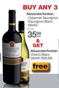 Alexanderfontein Cabernet Sauvignon/Sauvignon Blanc Or Merlot-750ml Each