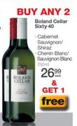 Boland Cellar Sixty-40 Cabernet Sauvignon/Shiraz,Chenin Blanc/Sauvignon Blanc-750ml