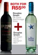 Douglas Green Rib Shack Red Pinotage/Shiraz And The Beach House Sauvignon Blanc-Both