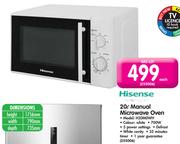Hisense 20ltr Manual Microwave Oven H20MOWH