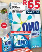 Omo Auto Washing Powder 3Kg Or Capsules 30's-Each