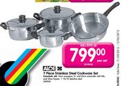 Aloe 7 Piece Stainless Steel Cookware Set