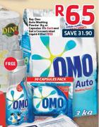 Omo Auto-Washing Powder-3kg Or Capsules-30's Each