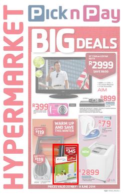 Pick N Pay Hypermarket : Big Deals (20 May - 8 Jun 2014), page 1